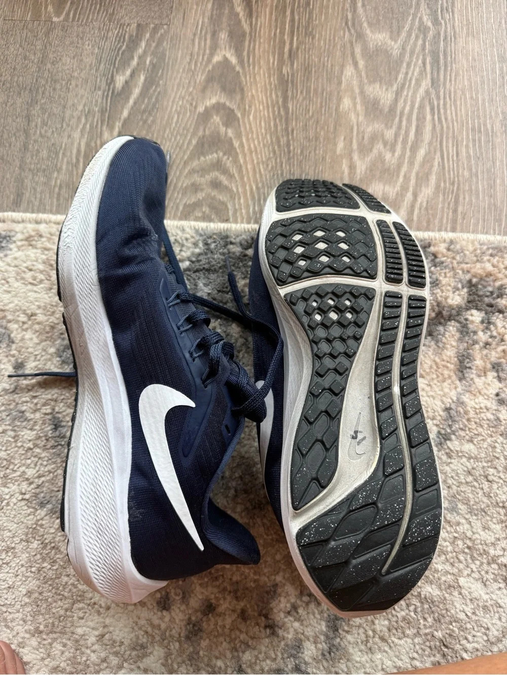 Nike Navy and White Athletic Sneakers